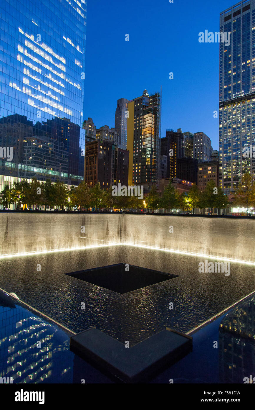 National September 11 Memorial & Museum 911, New York City, Stati Uniti d'America. Foto Stock