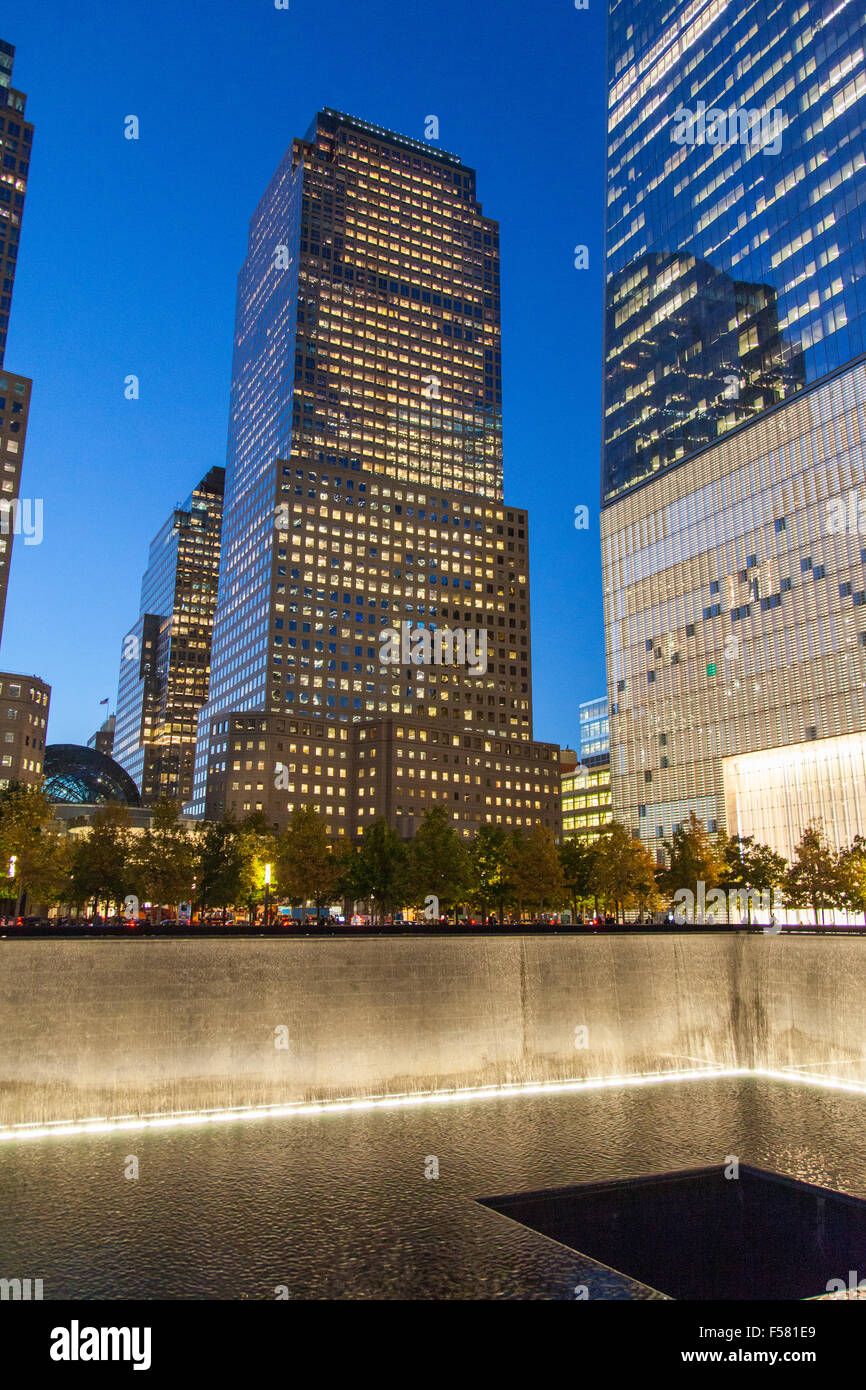National September 11 Memorial & Museum 911, New York City, Stati Uniti d'America. Foto Stock