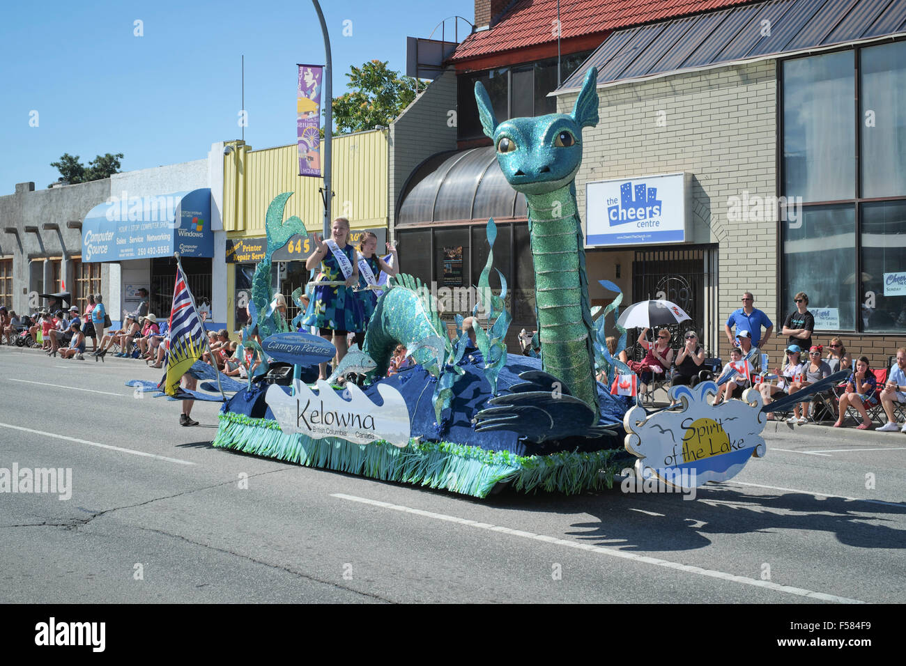 Penticton Sagra delle Pesche Grand Parade su agosto 08, 2015 Foto Stock