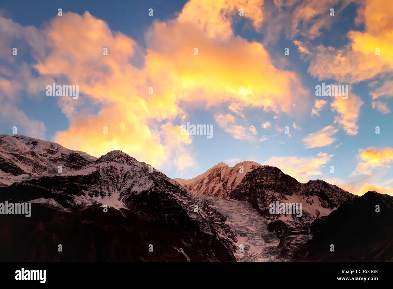 L'Himalaya al tramonto Foto Stock