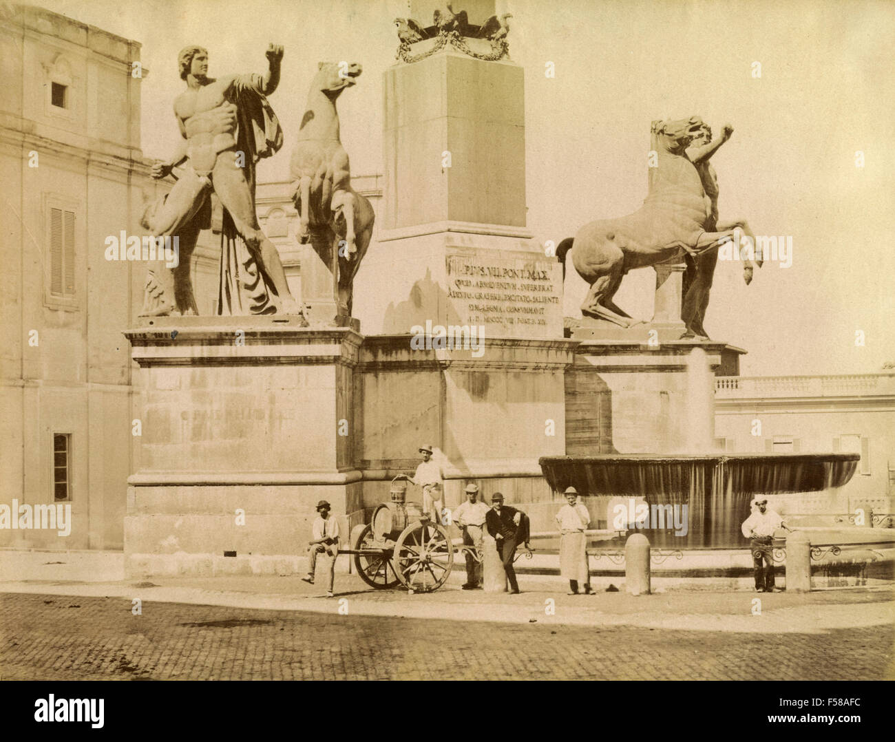 Carradori la vendita di vino, Piazza del Quirinale a Roma, Italia Foto Stock