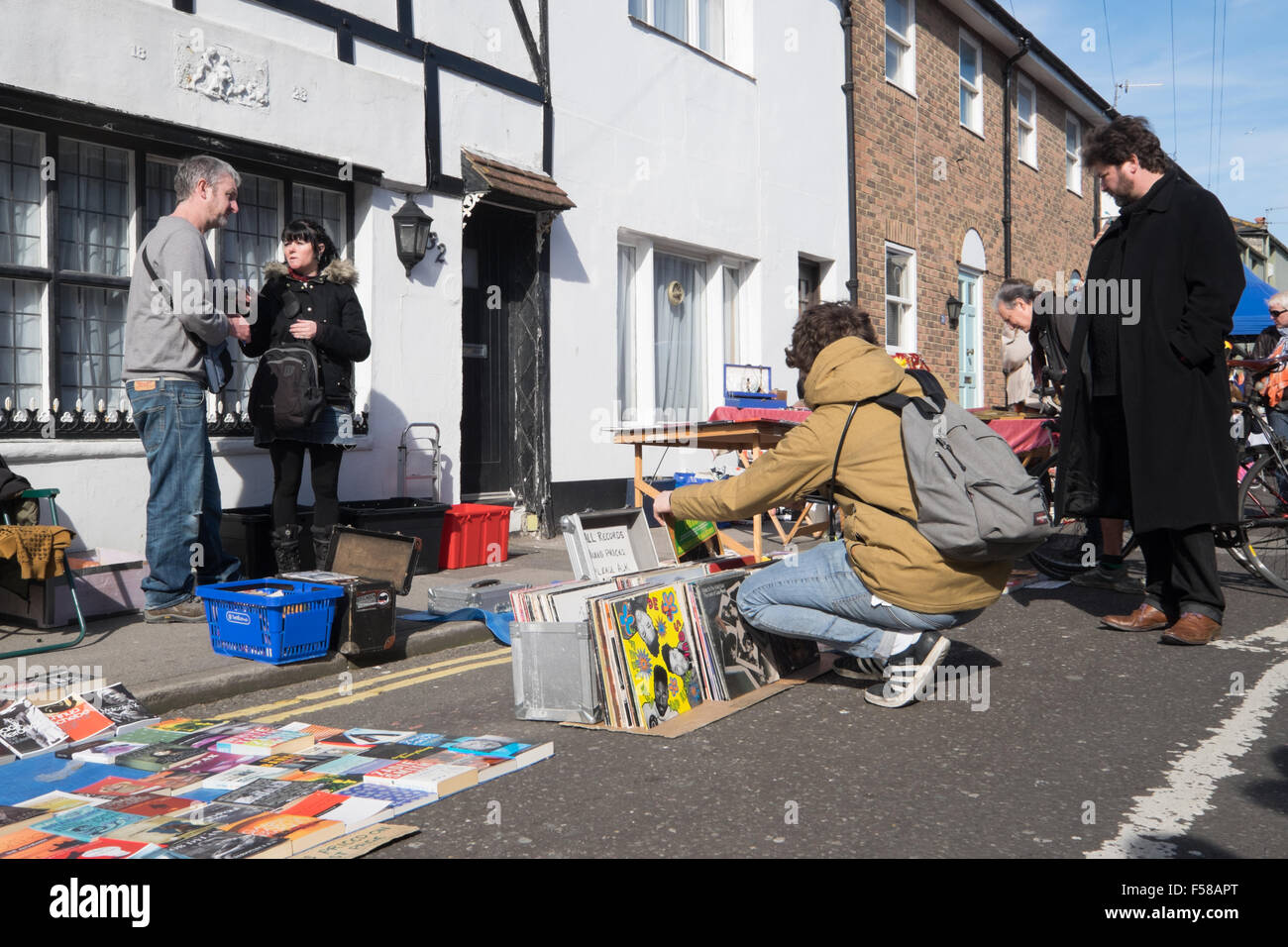 Strada del mercato di Brighton Foto Stock