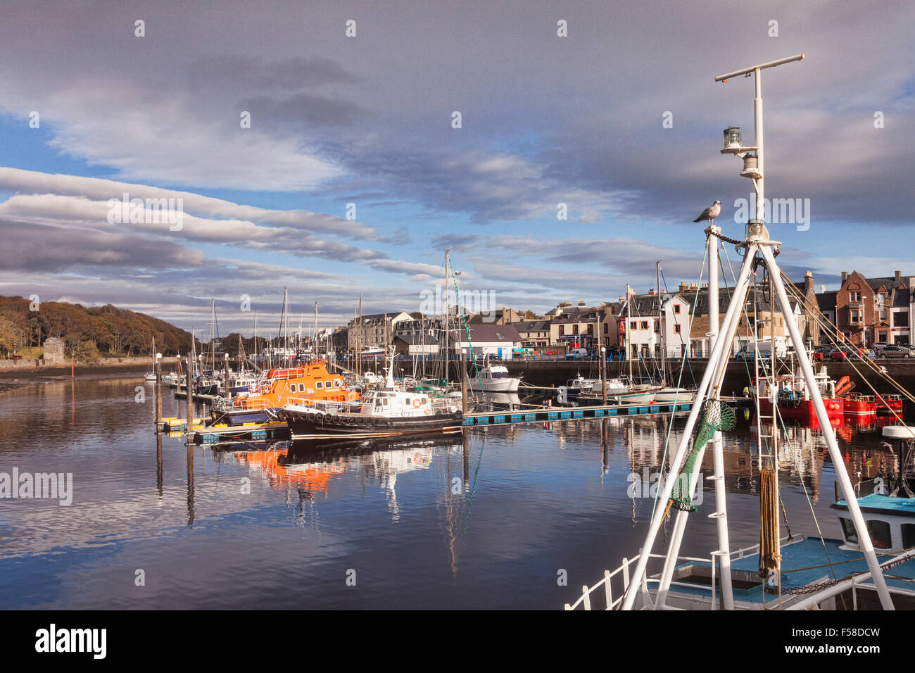 Porto di Stornoway, isola di Lewis, Ebridi Esterne, Highlands scozzesi, Scotland, Regno Unito Foto Stock