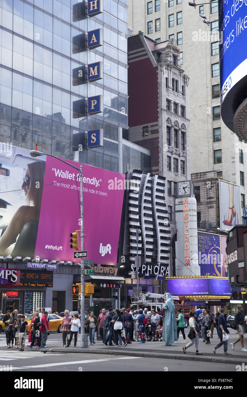 Times Square, 7 Ave. & 42Nd Street, Manhattan NYC. Foto Stock