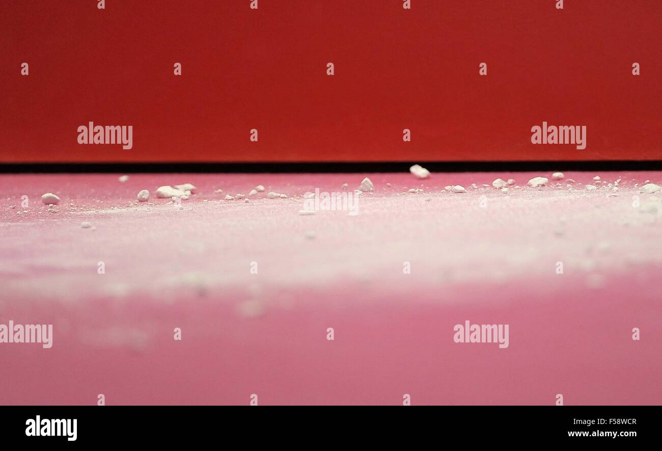 Glasgow, Scotland, Regno Unito. 29 ottobre, 2015. Chalk sul pavimento. Womens tutto attorno alla finale. 2015 FIG ginnastica artistica campionati del mondo. SSE idro. Glasgow. La Scozia. Regno Unito. 29/10/2015. Credito: Sport In immagini/Alamy Live News Foto Stock