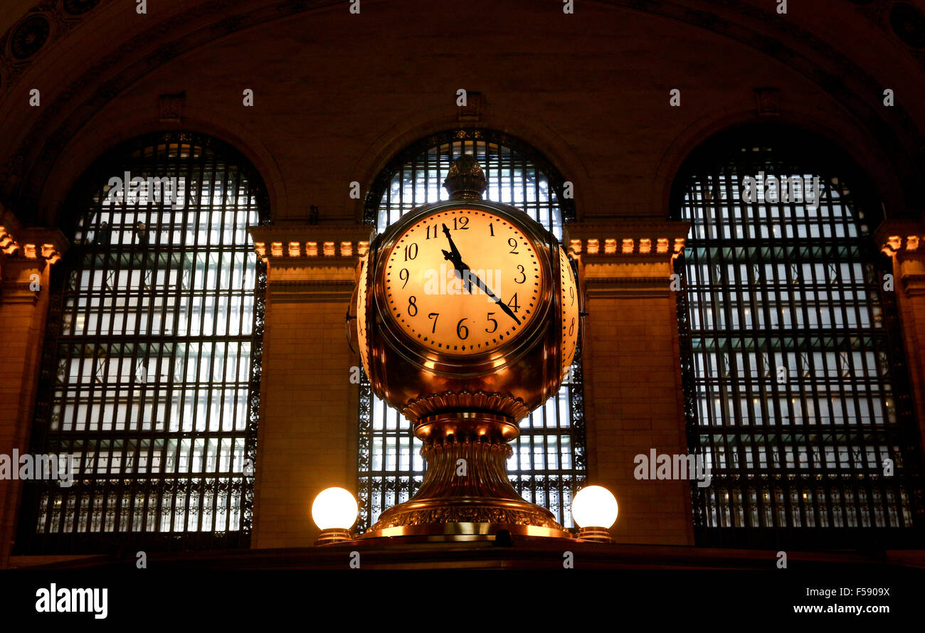 Il clock in Grand Central Station New York Foto Stock