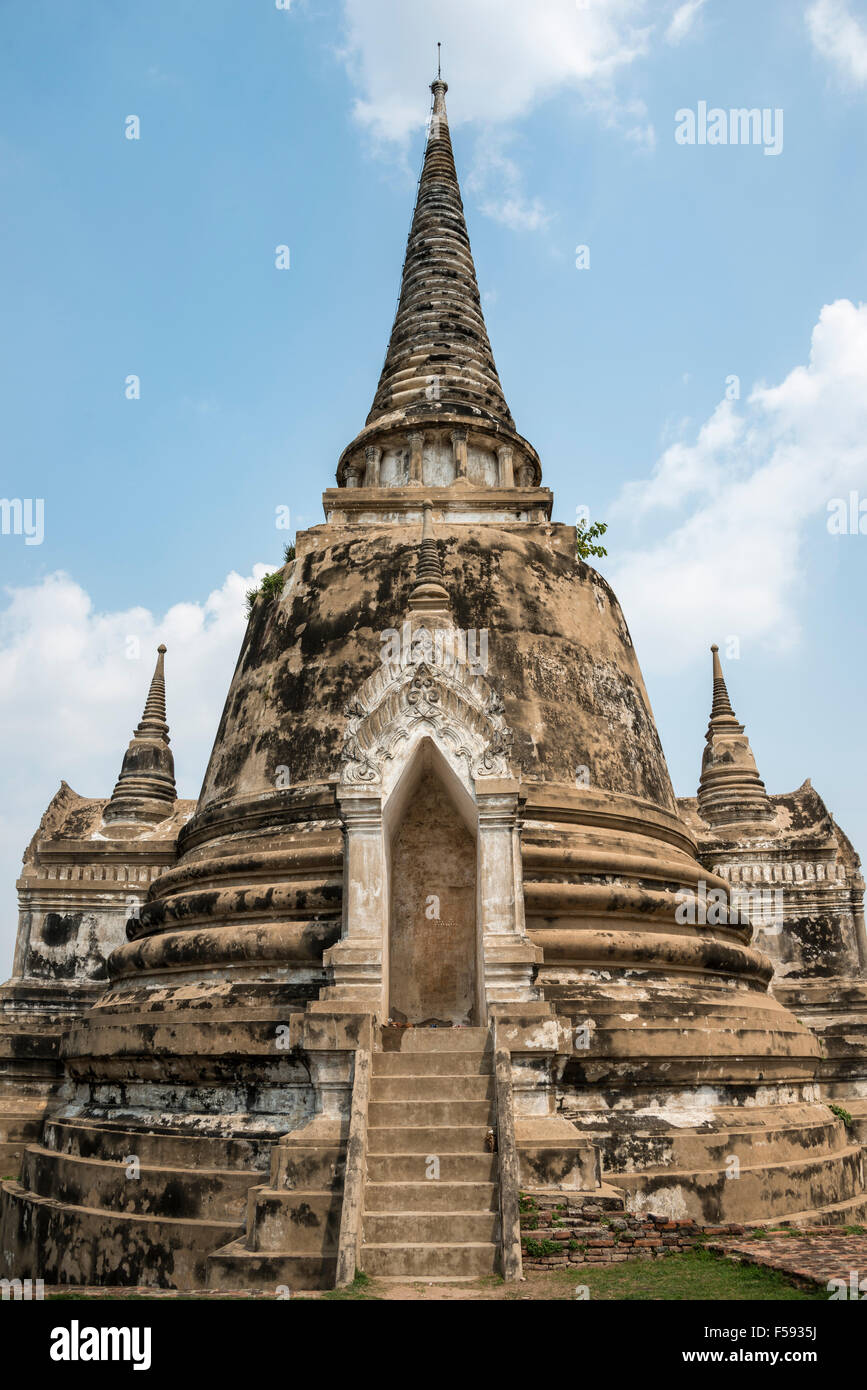 Tempio buddista, pagode del Wat Phra Si Sanphet, Ayutthaya, Thailandia Foto Stock