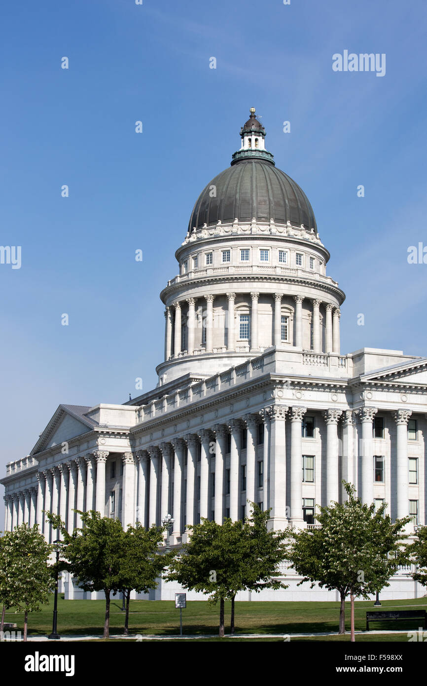 La Utah State Capitol si trova a Salt Lake City, Utah, Stati Uniti d'America. Foto Stock