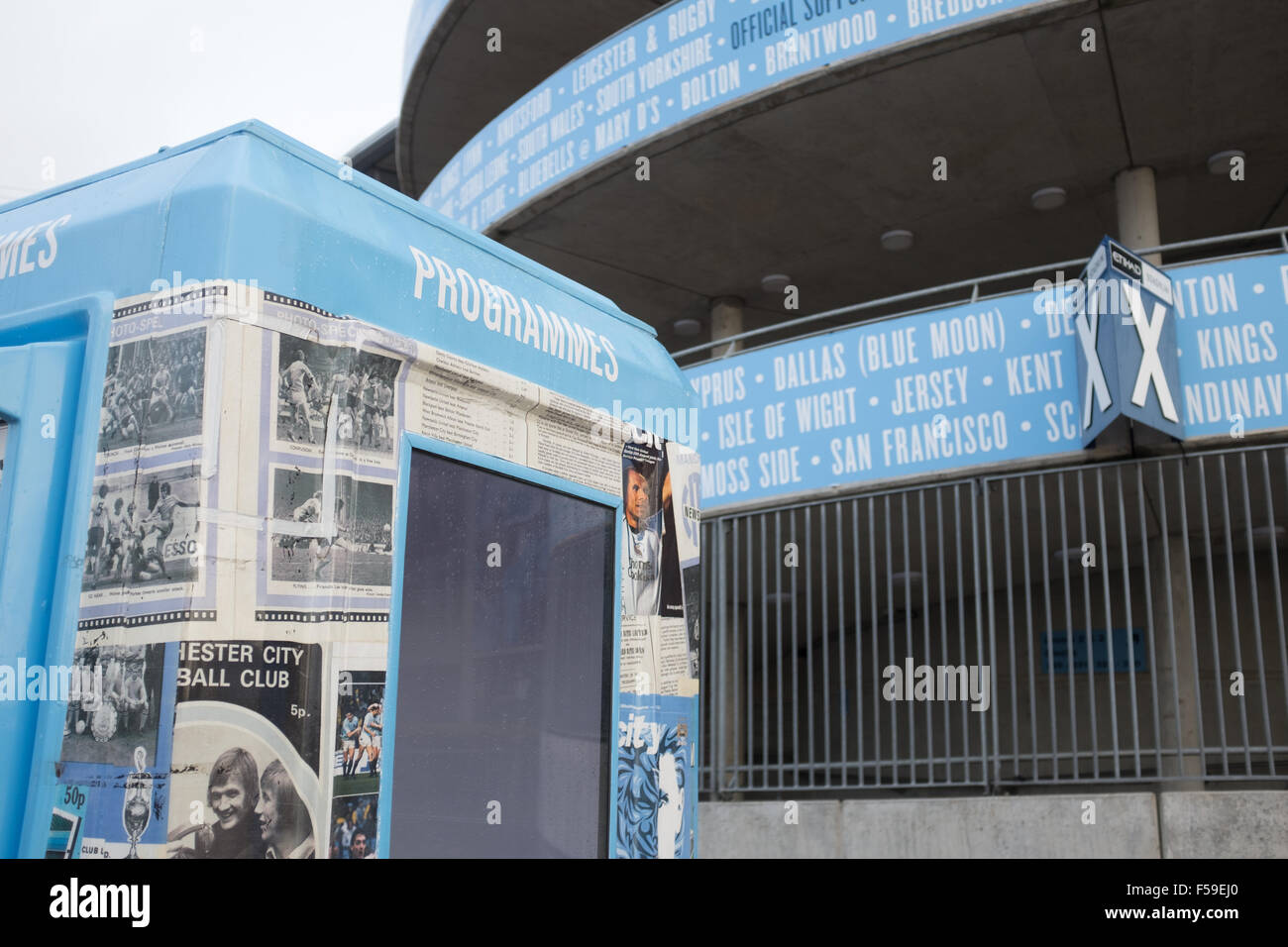Etihad Stadium e Manchester, casa del Manchester City FC Foto Stock