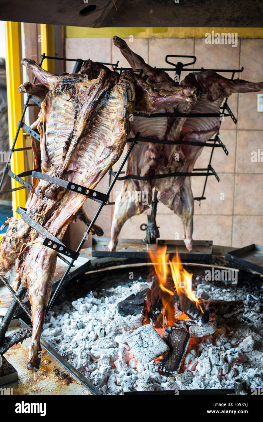 Carne alla brace, Ushuaia, Argentina Foto Stock
