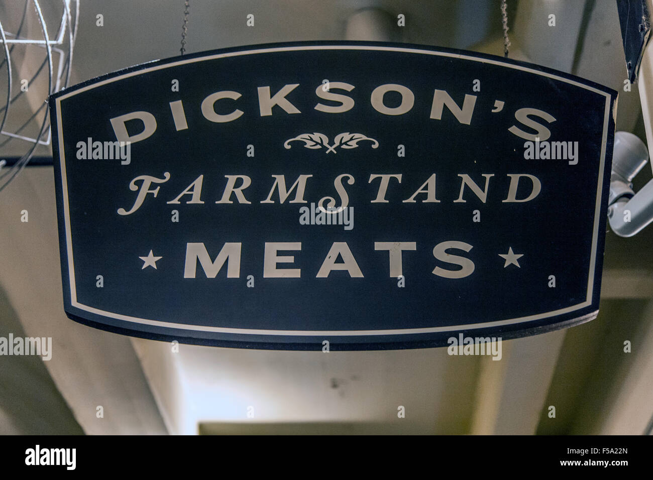Dickson's Farmstand affettati, Chelsea mercato , Chelsea, Nw York city, Stati Uniti d'America. Foto Stock