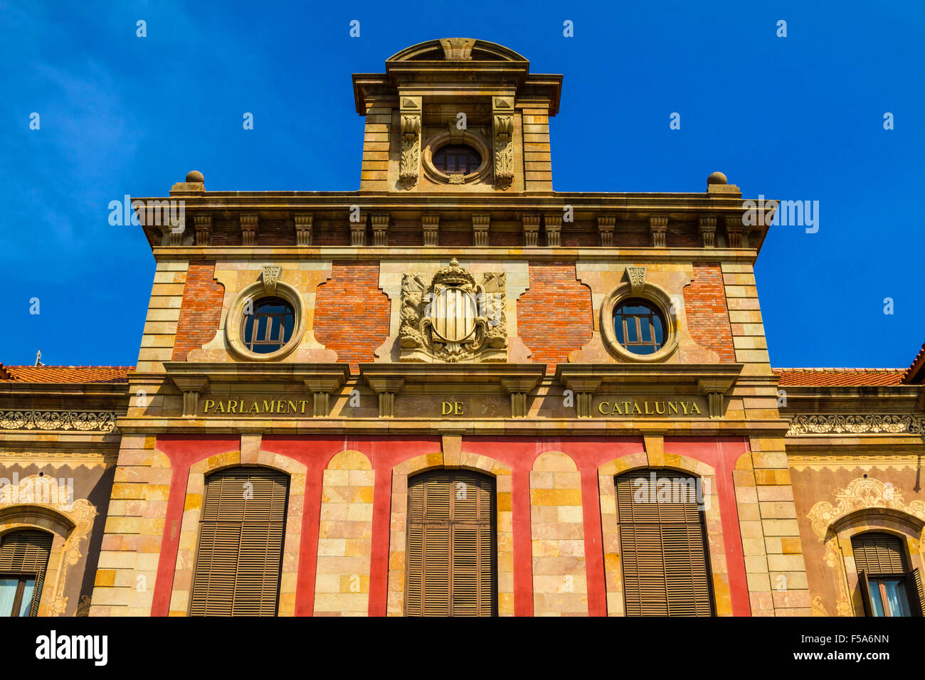 Il Parlamento della Catalogna a Barcellona, Spagna Foto Stock