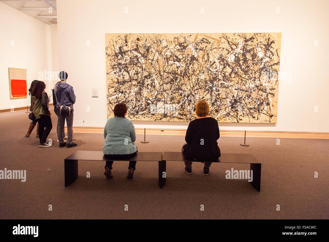 Jackson Pollock, Autunno ritmo (numero 30), il Metropolitan Museum of Art. La città di New York, Stati Uniti d'America. Foto Stock