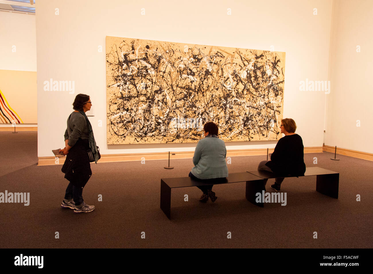 Jackson Pollock, Autunno ritmo (numero 30), il Metropolitan Museum of Art. La città di New York, Stati Uniti d'America. Foto Stock