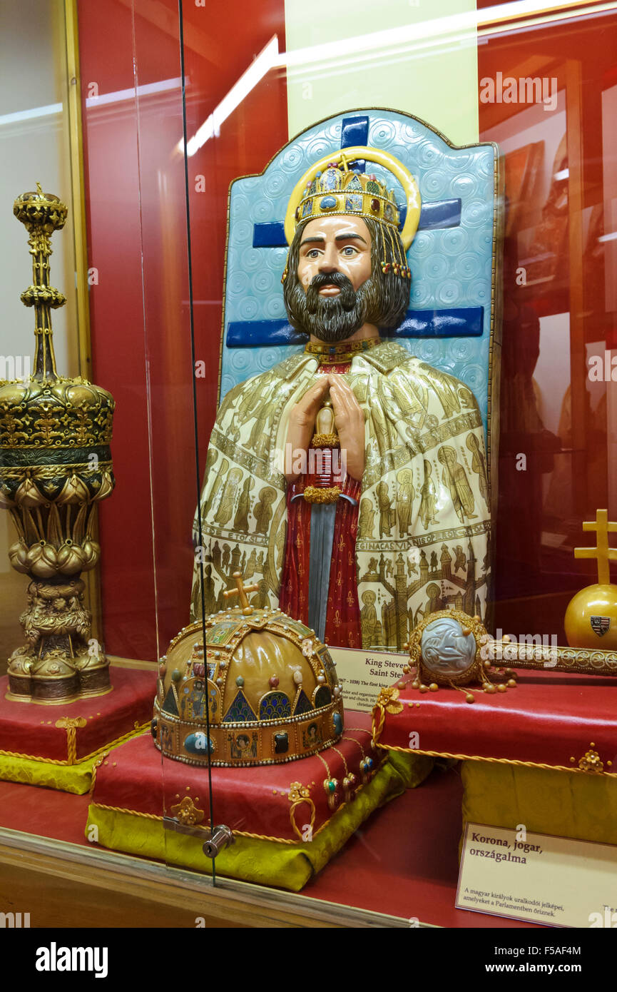 Un modello di marzapane di un re ungherese al Szabó Marzapane Museum, Ungheria. Foto Stock
