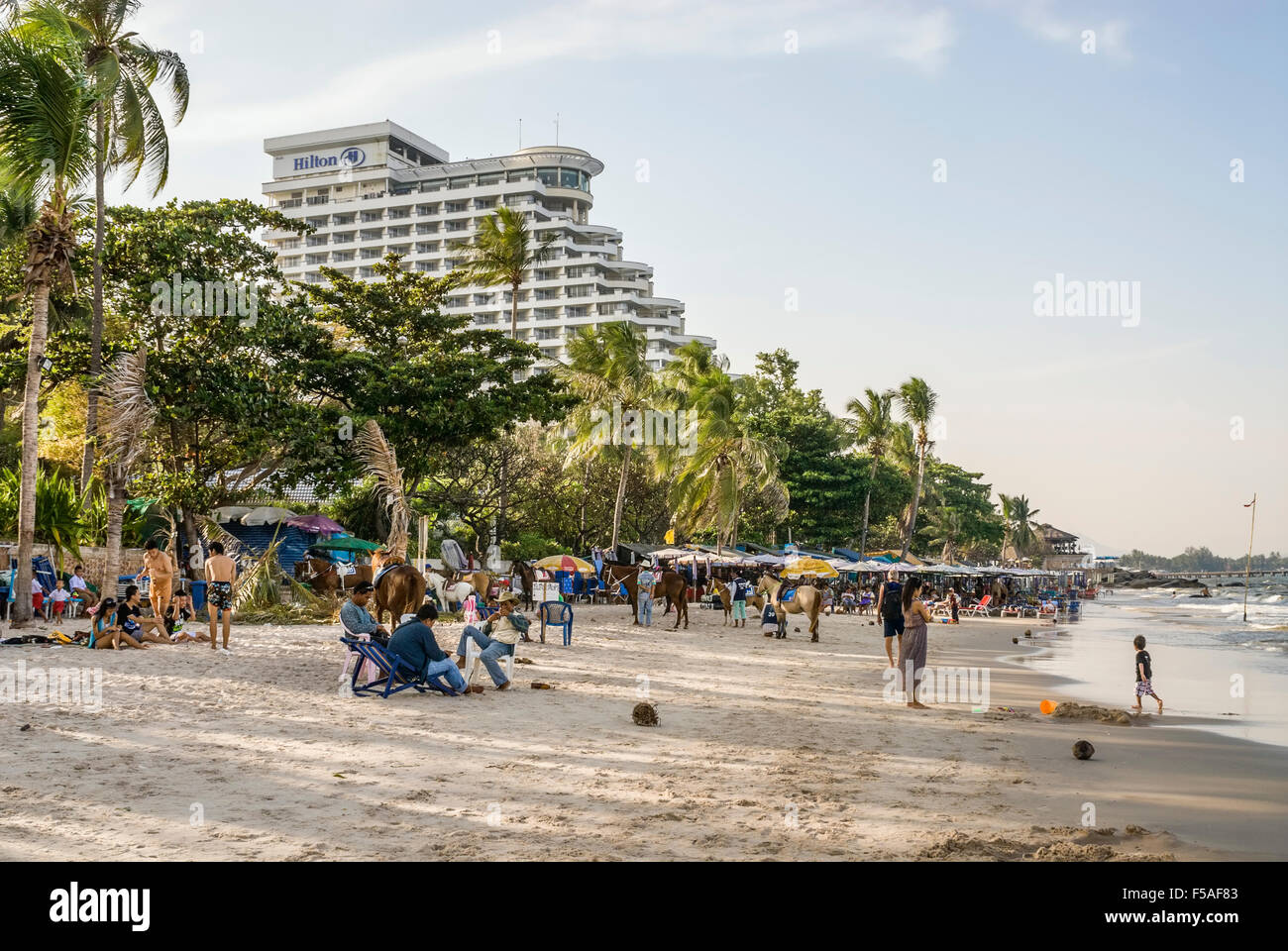 Spiaggia di Hua Hin, Thailandia Foto Stock