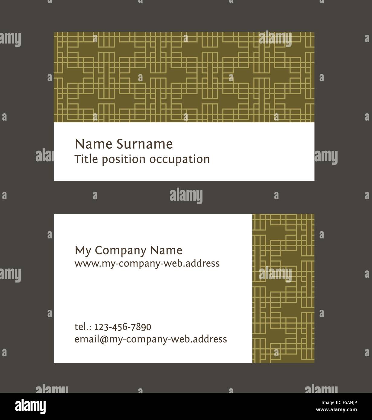 Business card layout. Lineare configurazione geometrica. Modificabile del modello di progettazione Illustrazione Vettoriale