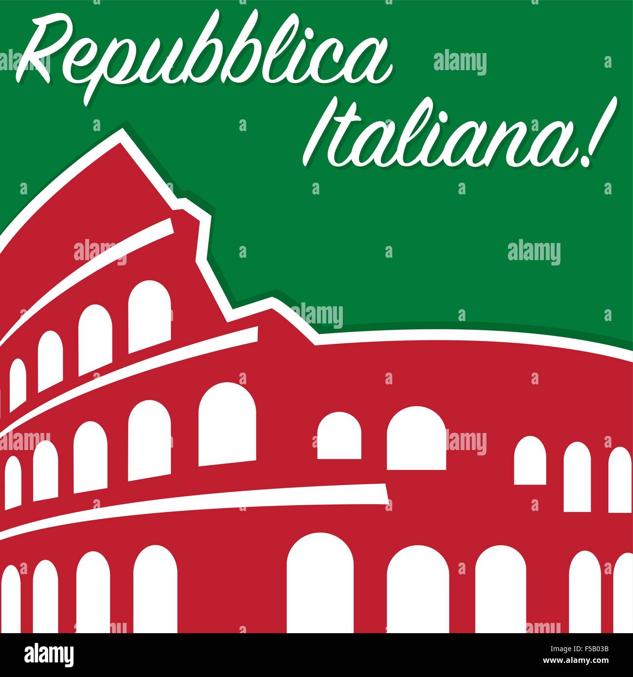 Repubblica italiana Giorno della carta in formato vettoriale. Illustrazione Vettoriale