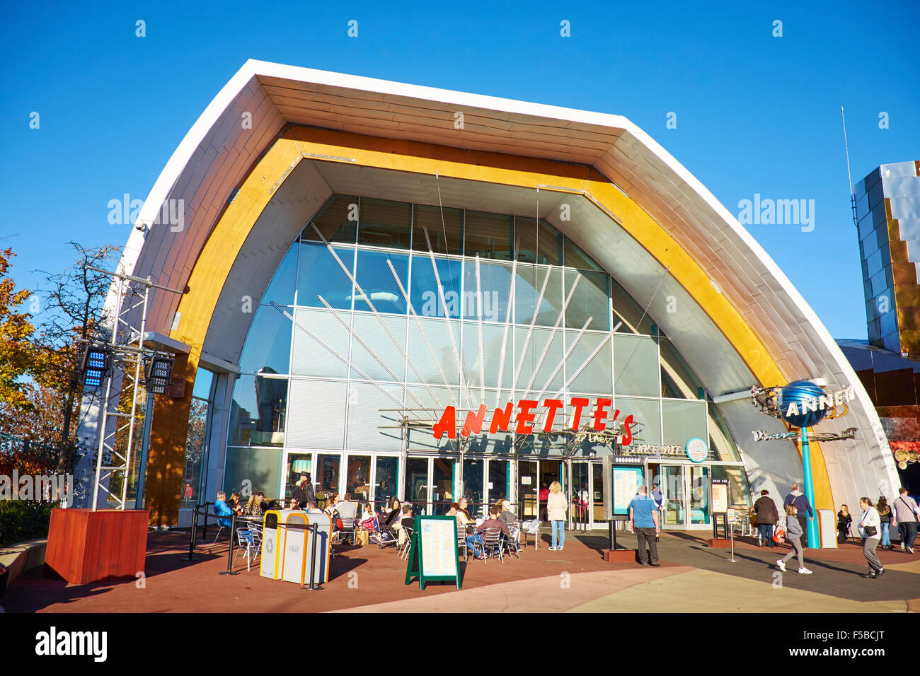 Annette's Diner a tema ristorante americano entro il Disney Village, Disneyland Paris Marne-la-Vallée Chessy Francia Foto Stock
