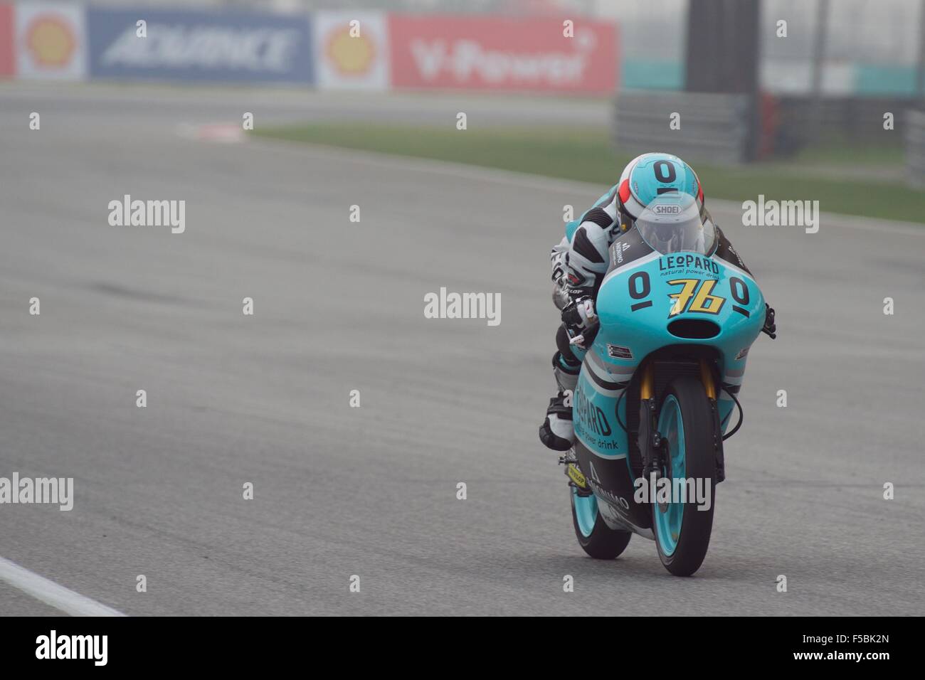 Dal Circuito di Sepang, in Malesia. 24 ott 2015. Hiroki Ono durante le qualifiche per la classe Moto3 della MotoGP della Malesia Foto Stock