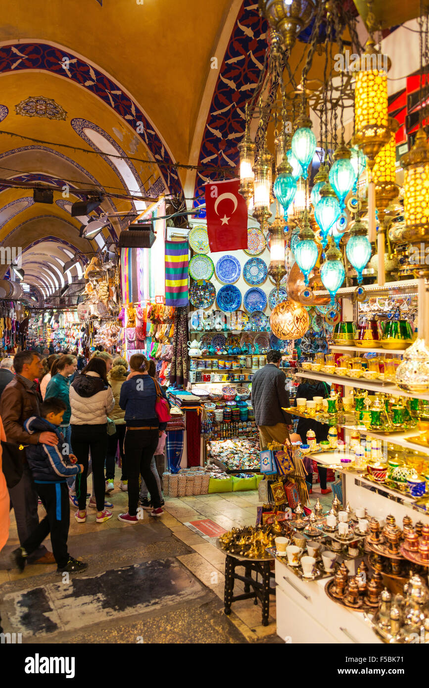 Kapalıçarşı, Grand Bazaar, Fatih, Istanbul, Turchia Foto Stock