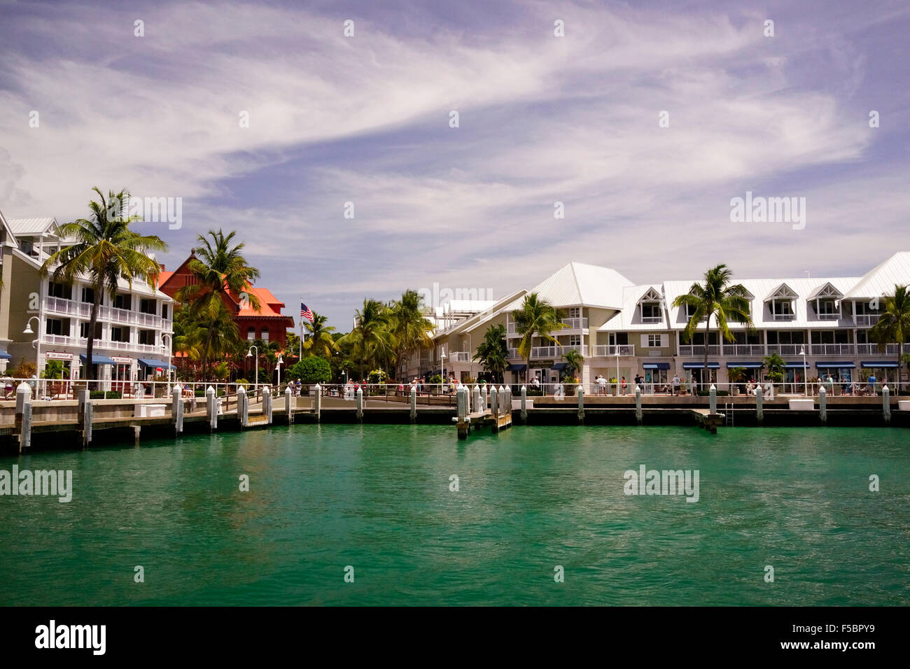 Vista dall'acqua verso il Westin Resort & Marina Key West Florida USA travel Foto Stock