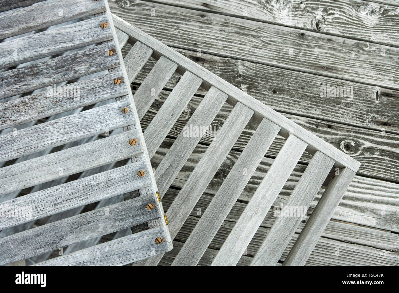 Abstract ponte di legno e mobili, il Fuoco selettivo Foto Stock