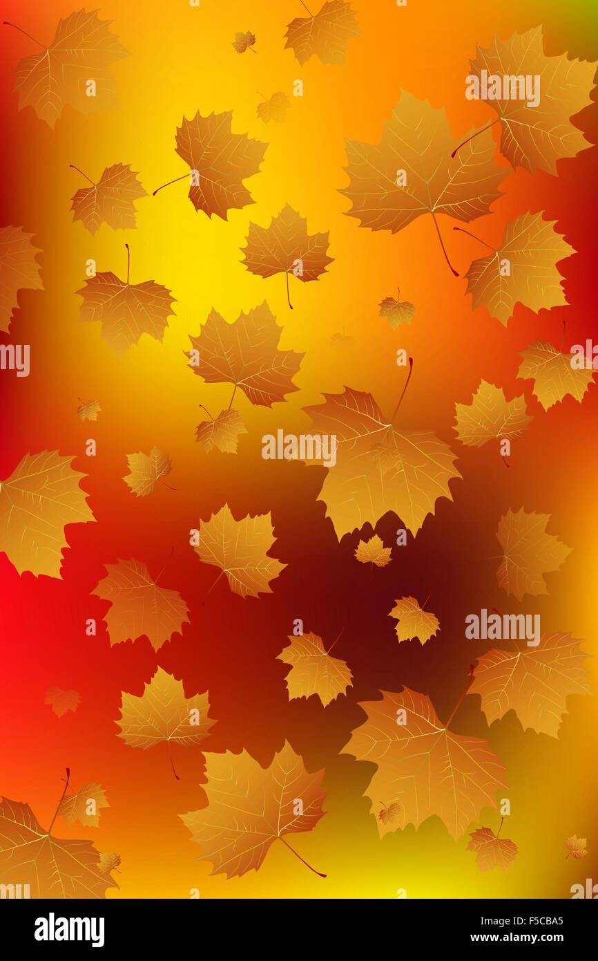 Foglie di autunno autunno.vettore Illustrazione Vettoriale