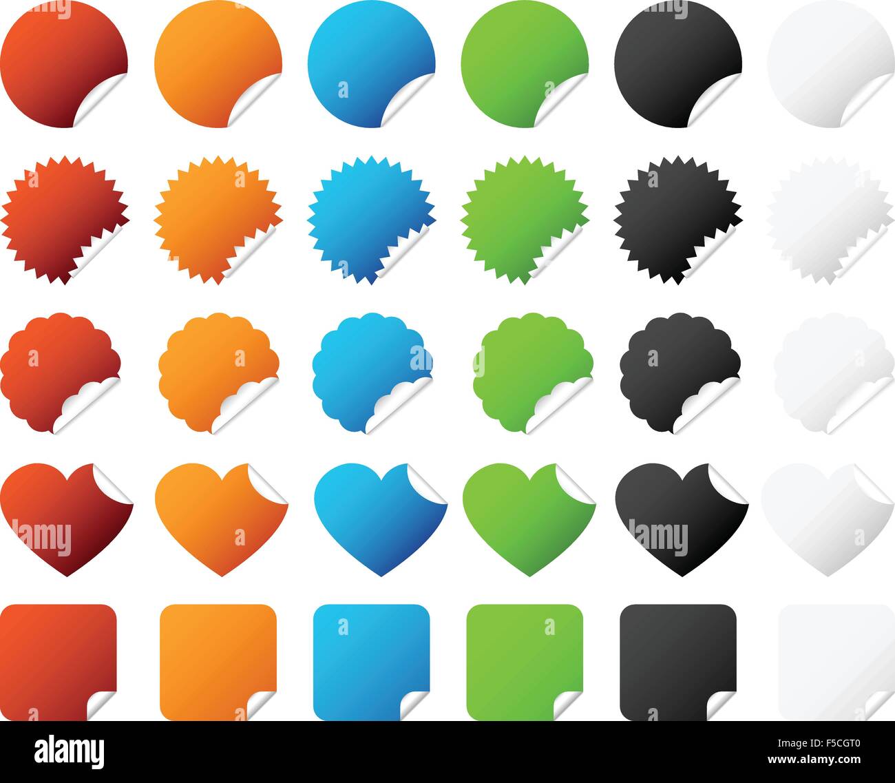 Badge adesivo vettore Set Illustrazione Vettoriale