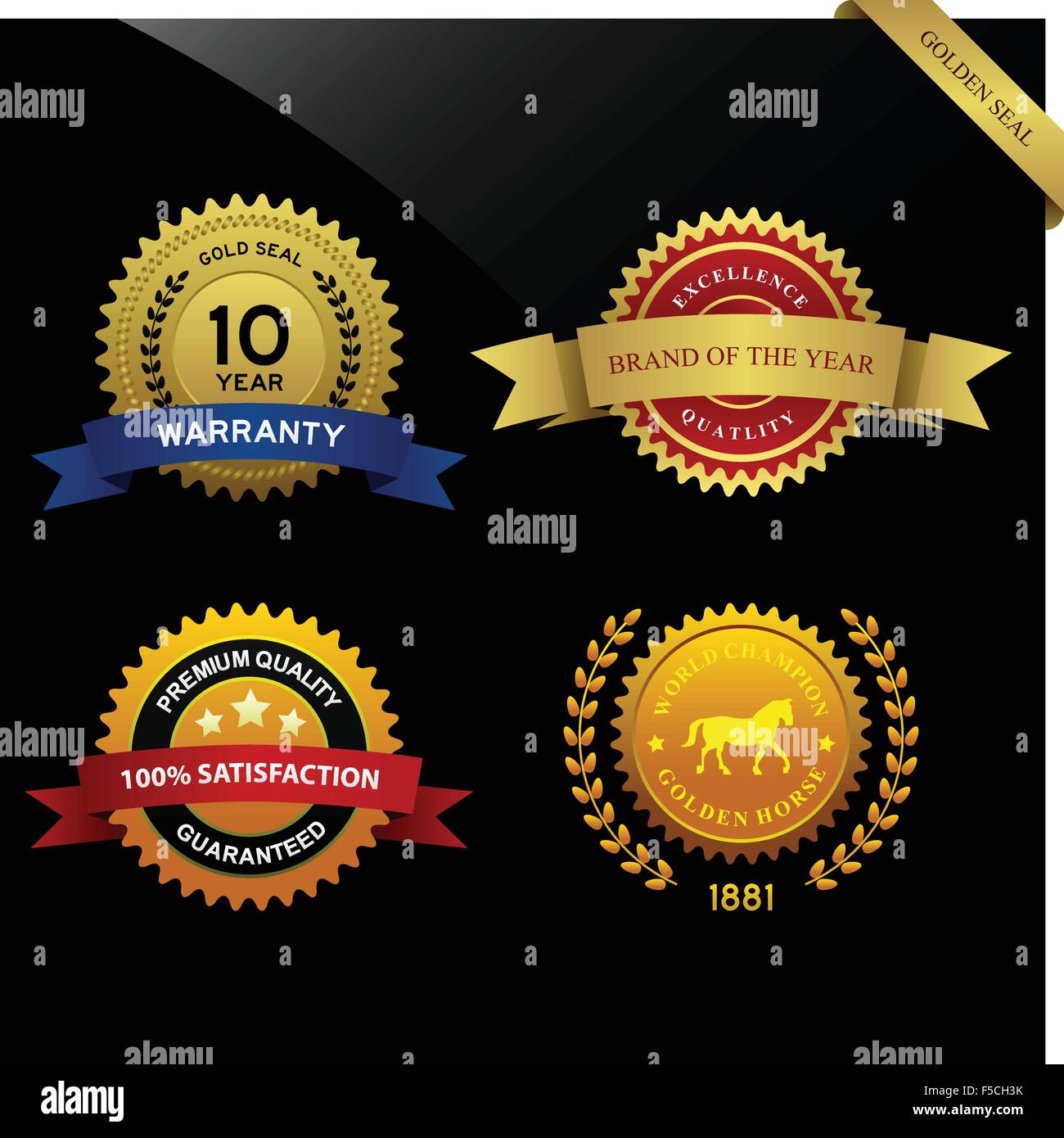 Garanzia La garanzia di tenuta del premio a nastro Illustrazione Vettoriale