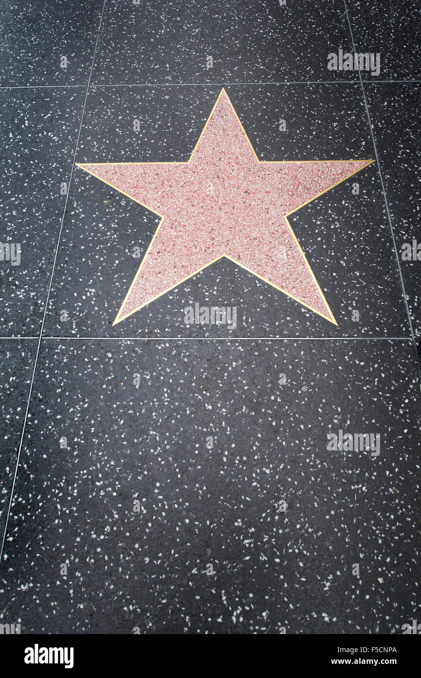Vacante della stella sulla Hollywood Walk of Fame Foto Stock