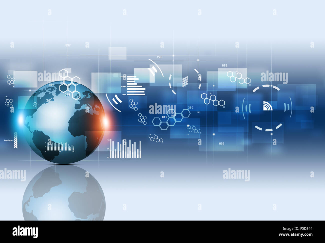 Collegamenti astratta di business e tecnologia di sfondo di comunicazione Foto Stock