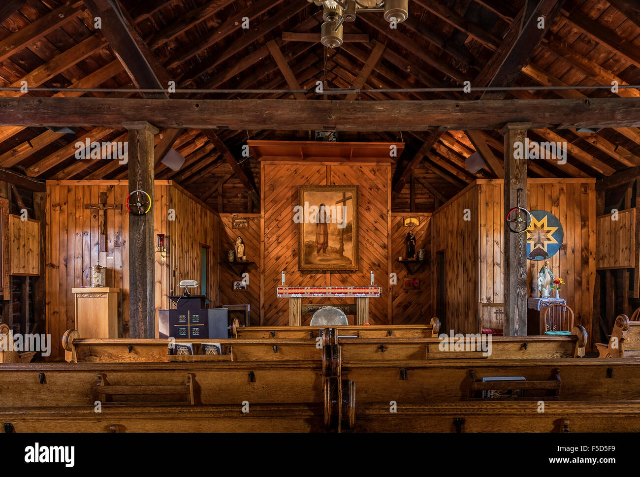 Il Santuario Nazionale di San Kateri Tekakwitha in Fonda, New York, Stati Uniti d'America. Kateri è stato il primo americano nativo SAN. Kateri Tekakwit Foto Stock