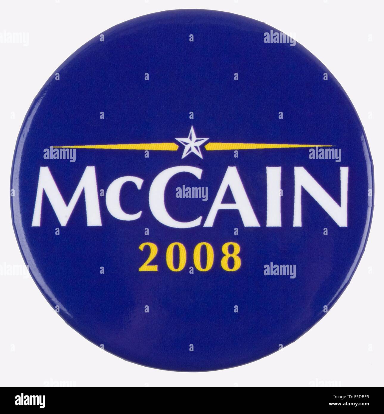 2008 Stati Uniti campagna presidenziale di perno a pulsante per il candidato repubblicano John Mccain Foto Stock