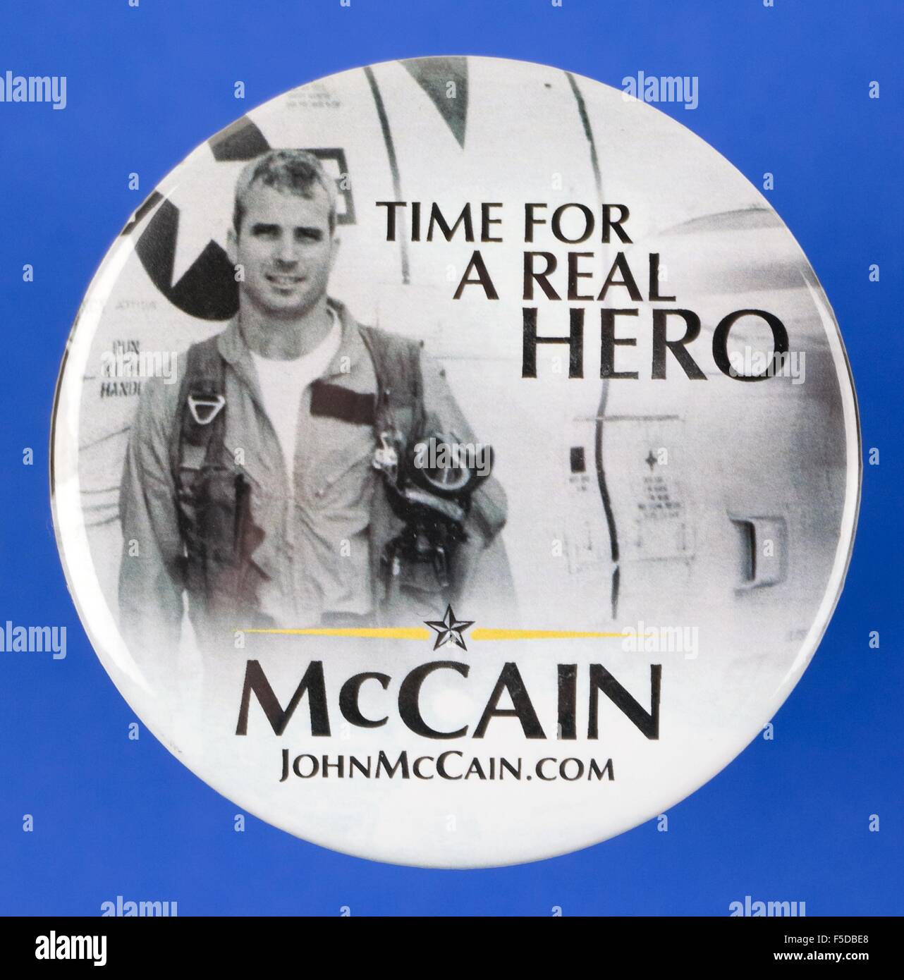 2008 John Mccain campagna presidenziale perno a pulsante Foto Stock