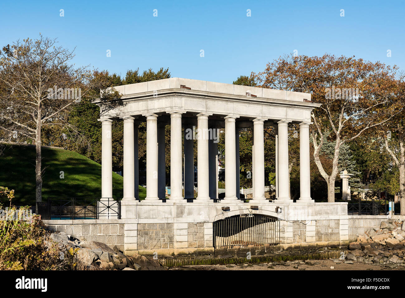 Plymouth Rock memoriale, Plymouth, Massachusetts, STATI UNITI D'AMERICA Foto Stock