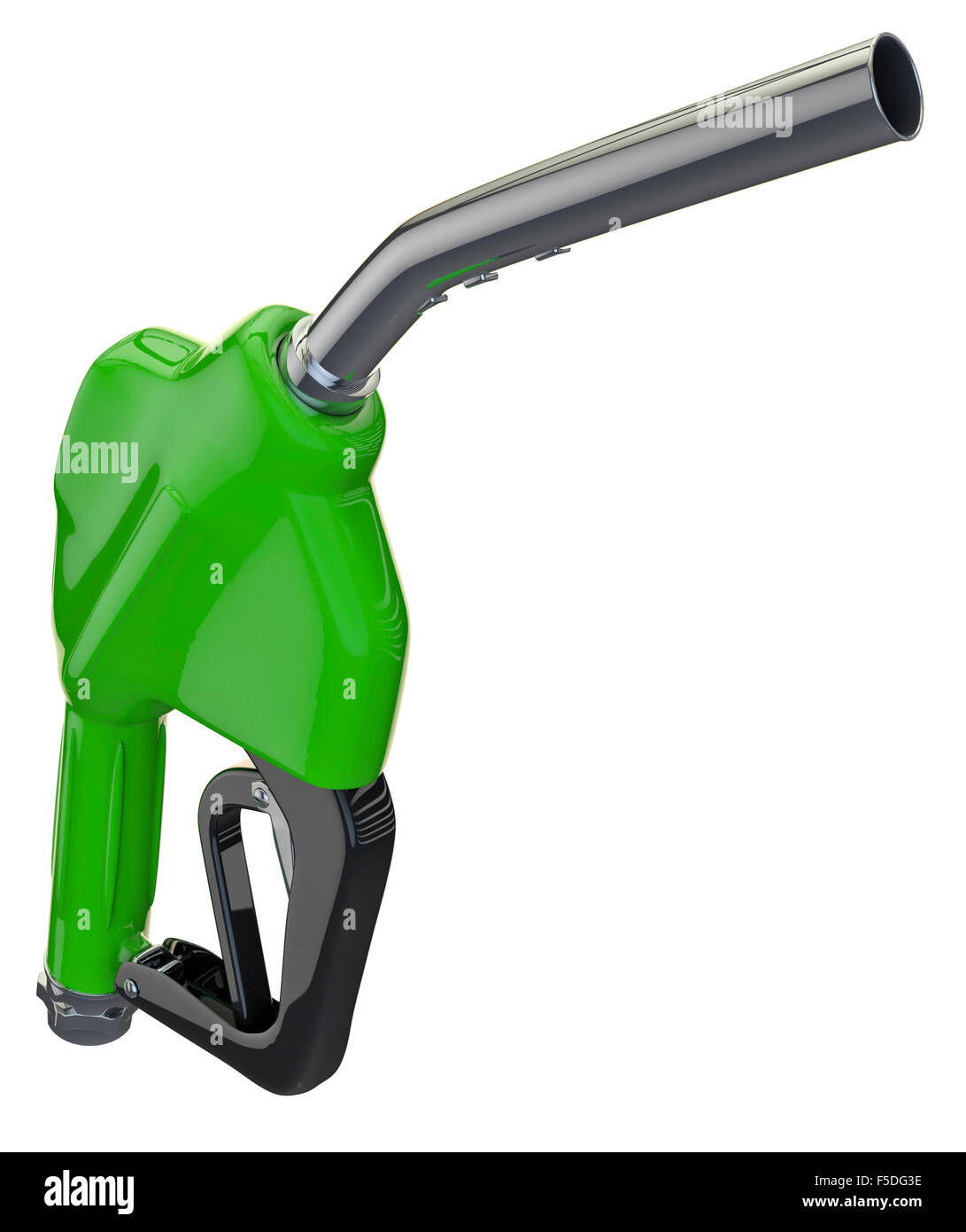 Ugello di benzina / 3D render di ugello di benzina isolato su bianco Foto Stock