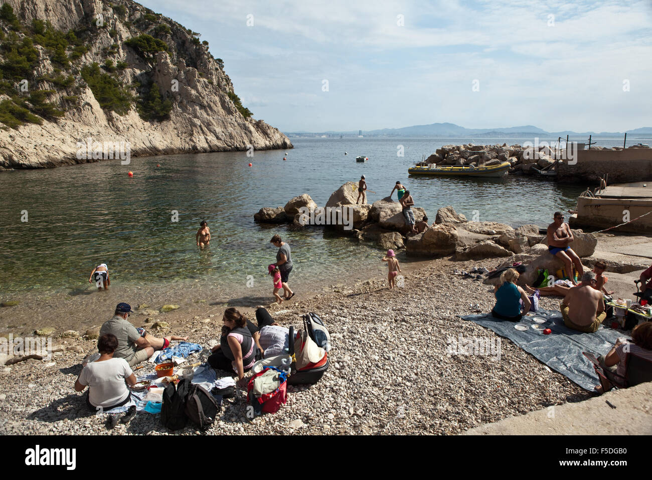 La Côte bleue vicino a Marsiglia : Calanque de La Vesse Foto Stock