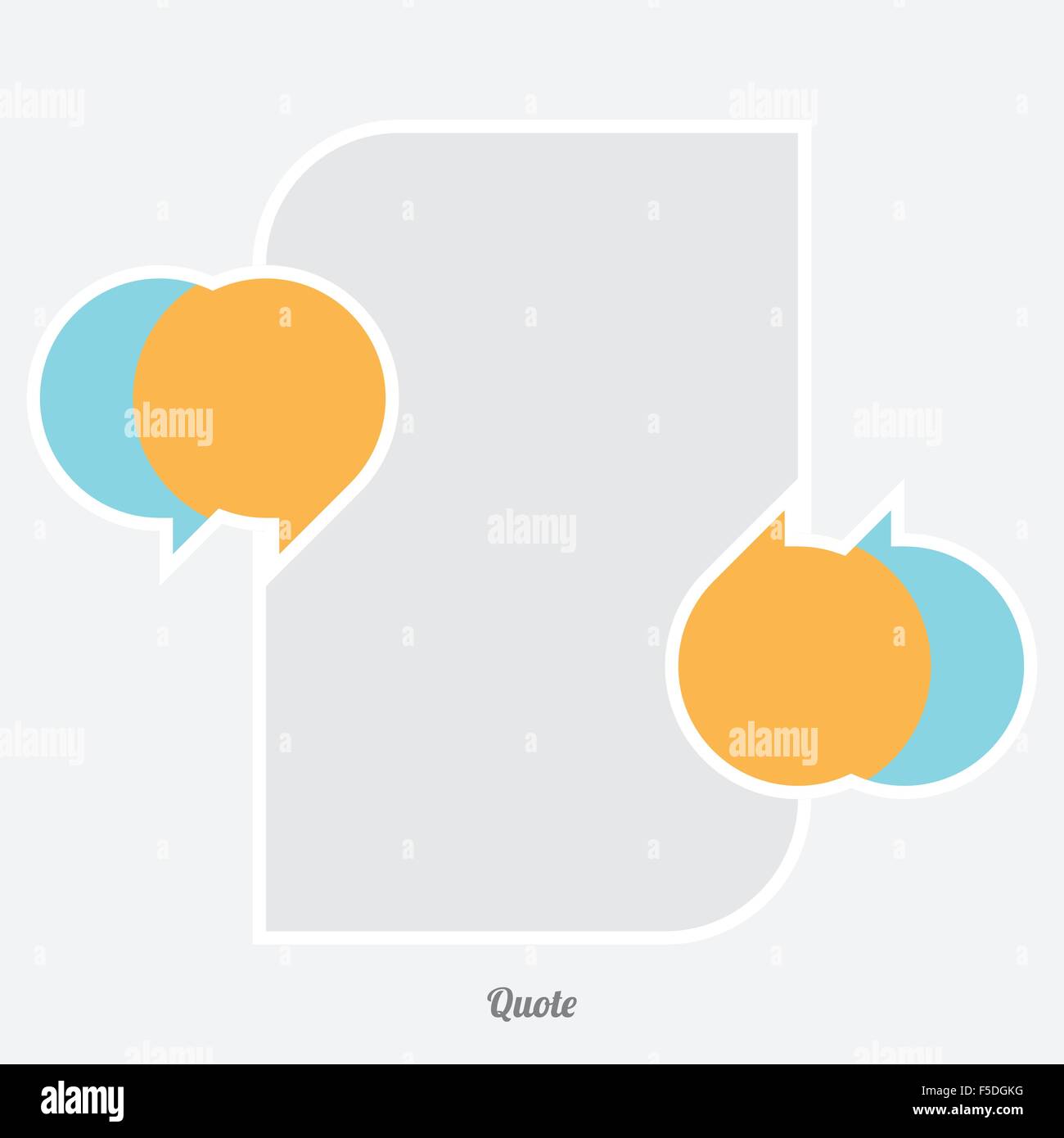 Preventivo moderno telaio isolato su sfondo grigio. vettore design preventivi Illustrazione Vettoriale