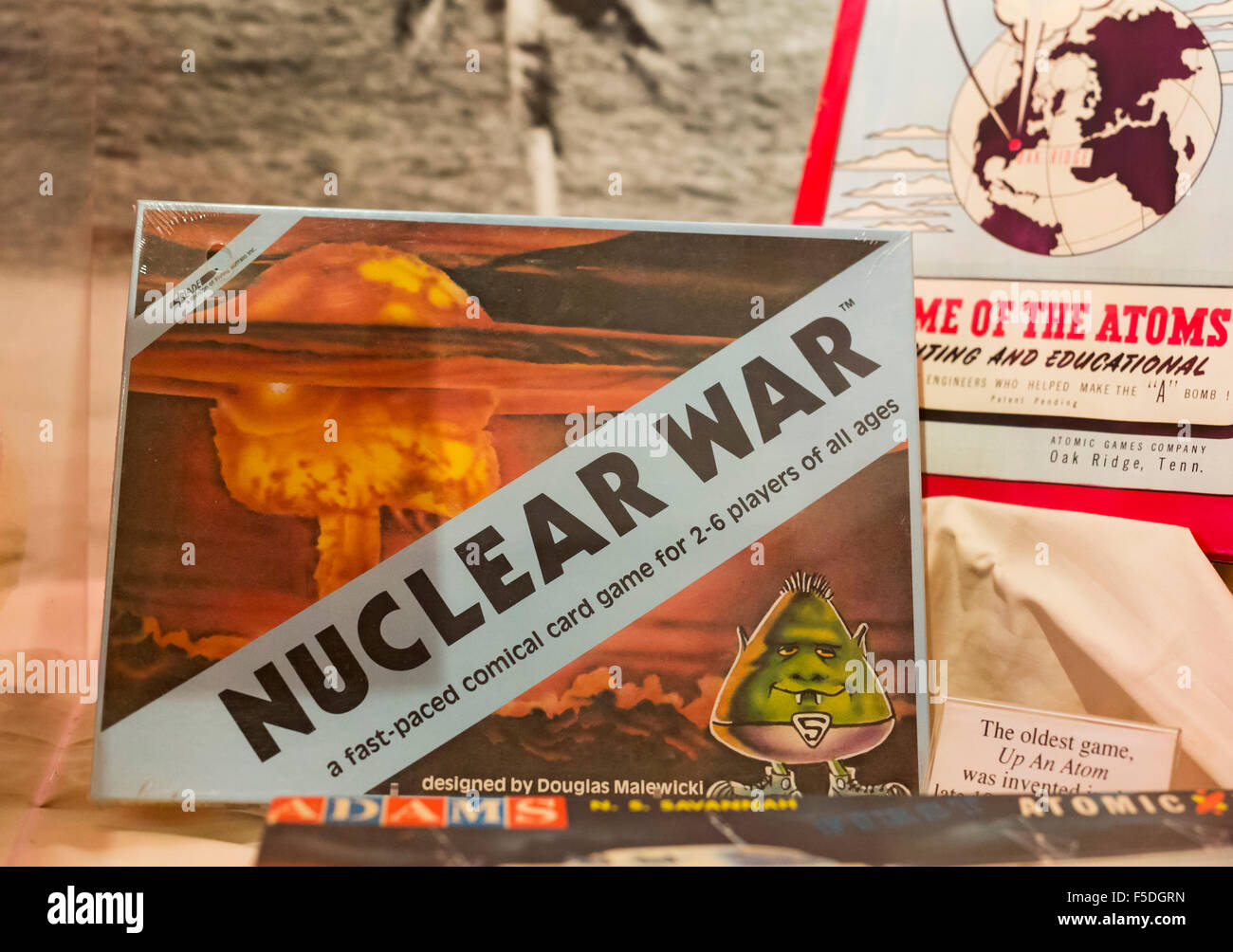 Los Alamos, New Mexico - una guerra nucleare gioco sul display presso il Los Alamos museo storico. Foto Stock