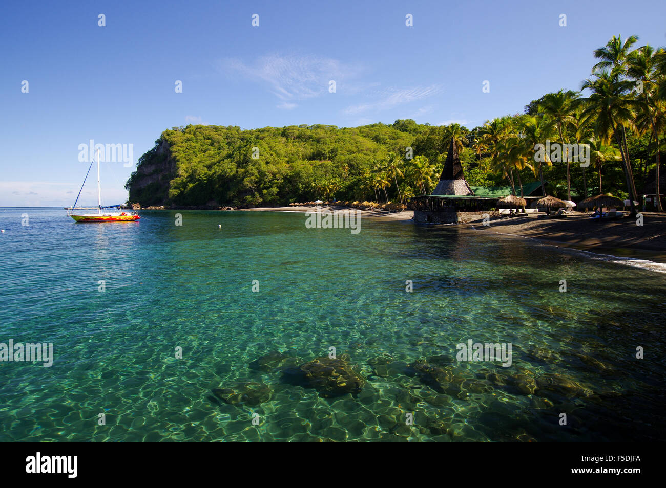 Anse Chastanet Resort di Soufriere, Saint Lucia Foto Stock