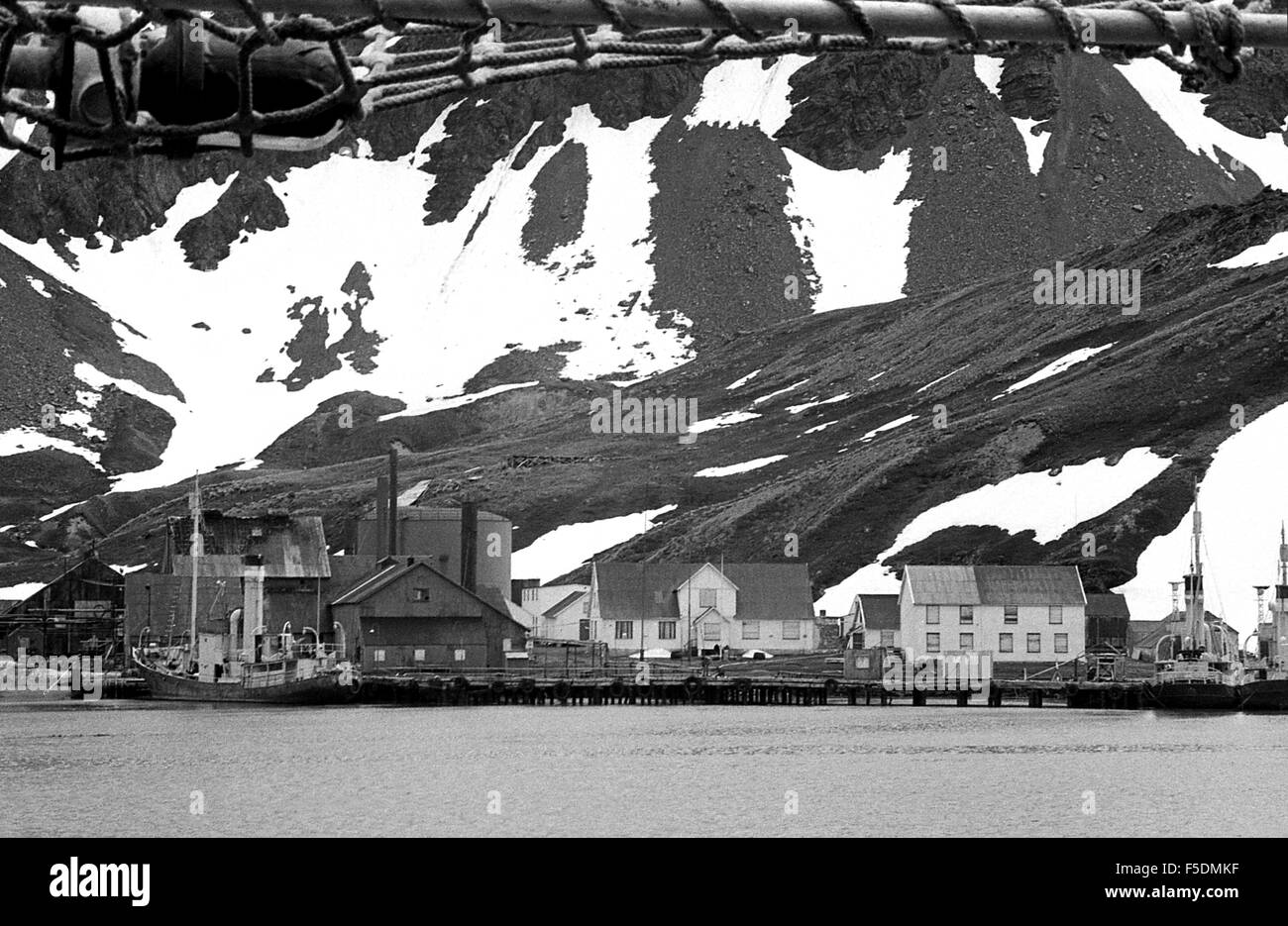 Grytviken Georgia del sud della stazione baleniera 1973 Foto Stock