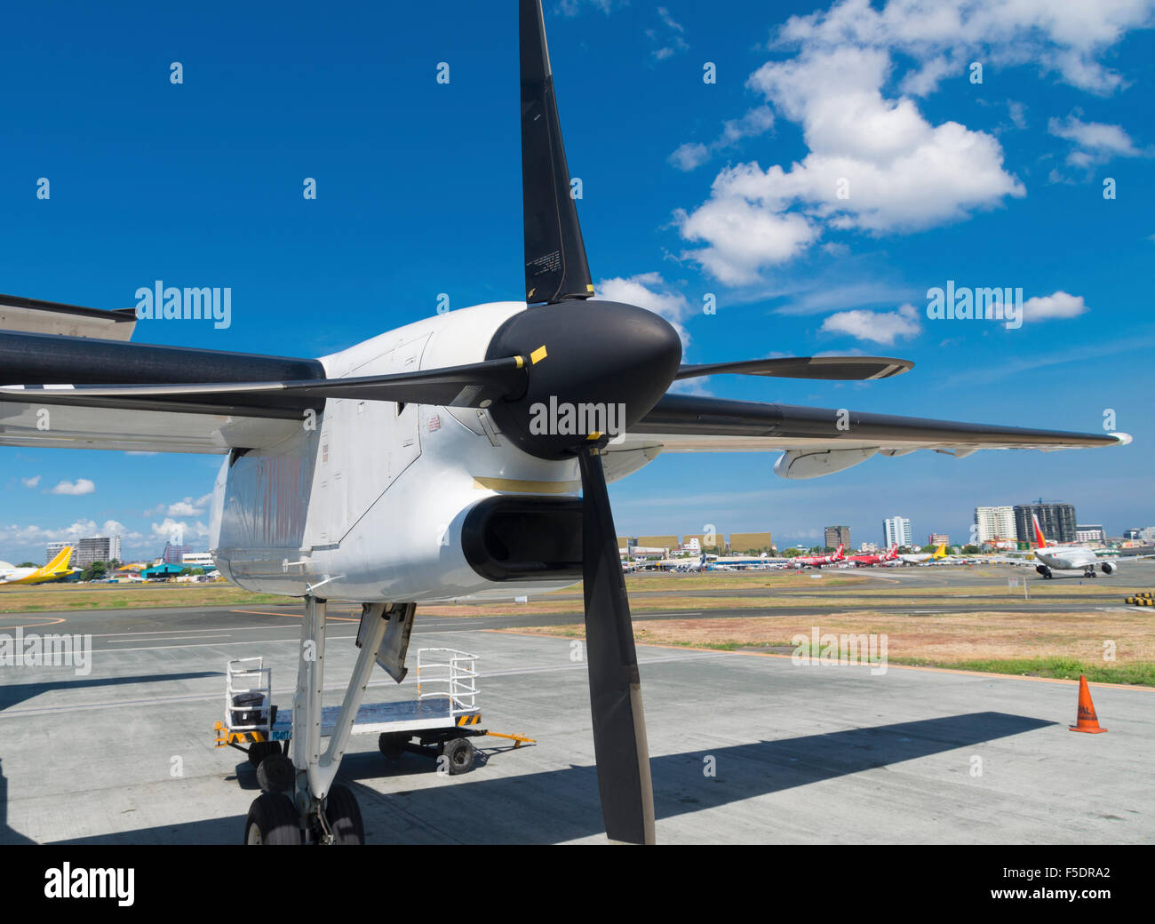 Elica di un piano di Airbus Foto Stock