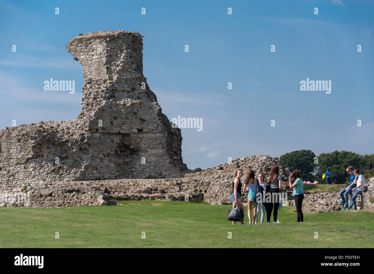 Rovine del Castello di Hadleigh, Hadleigh, Essex, Inghilterra, Regno Unito Foto Stock