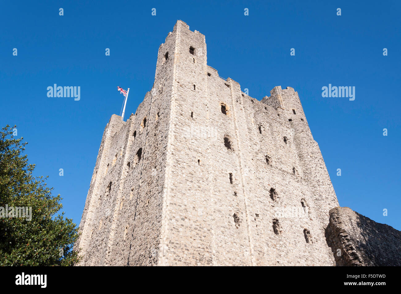 Rochester Castle, Boley Hill, Rochester, Kent, England, Regno Unito Foto Stock