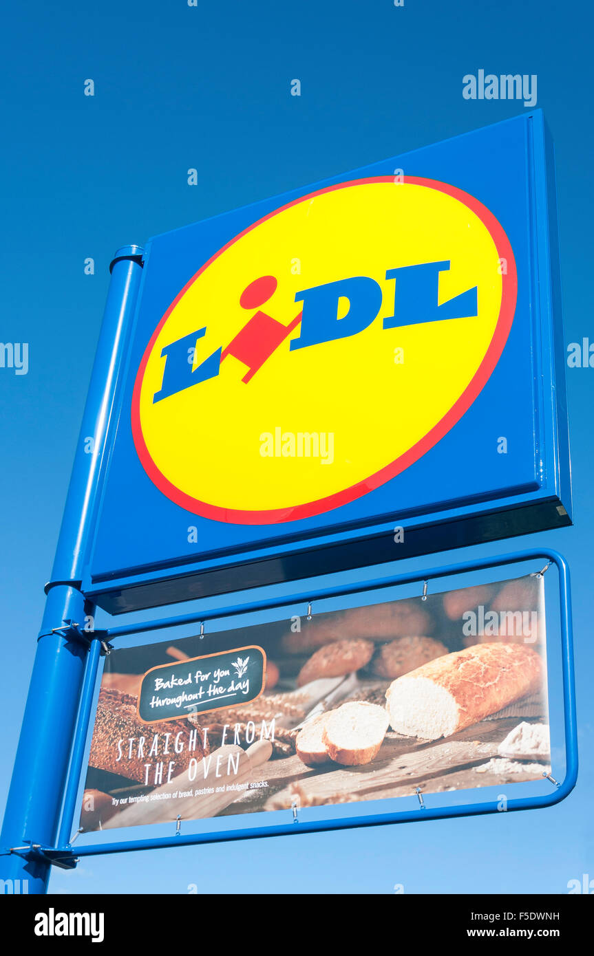 Supermercato Lidl, Sittingbourne, Kent, England, Regno Unito Foto Stock