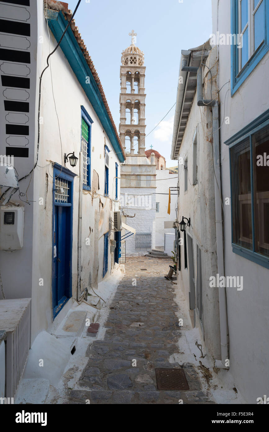 Strada di Hydra Island, Grecia Foto Stock