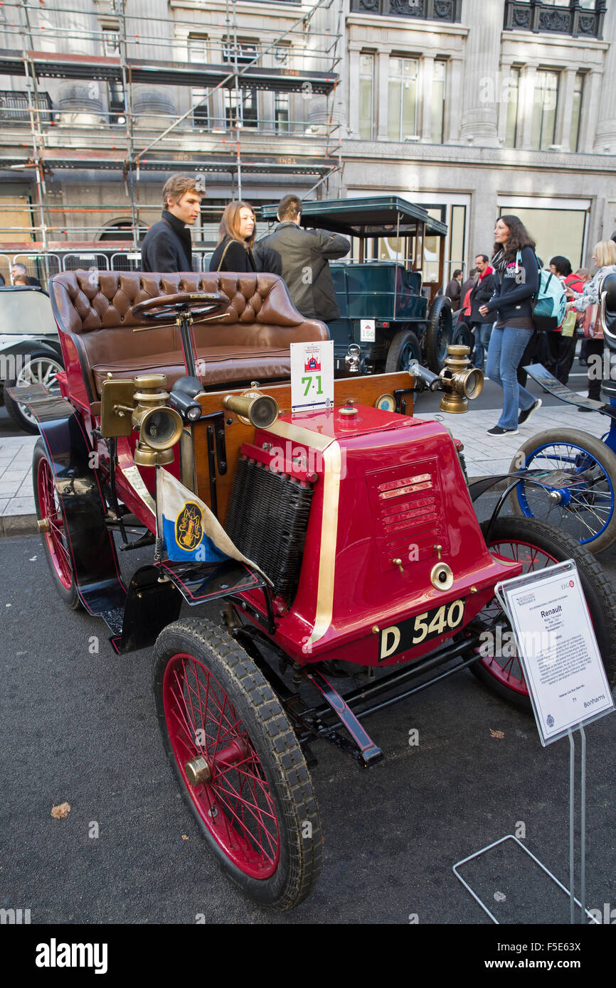 1901 Renault presso il Regent Street Motor Show di Londra Foto Stock