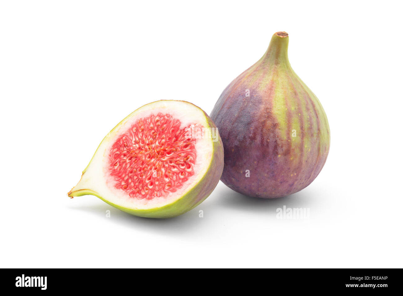 Fig frutto isolato su bianco Foto Stock