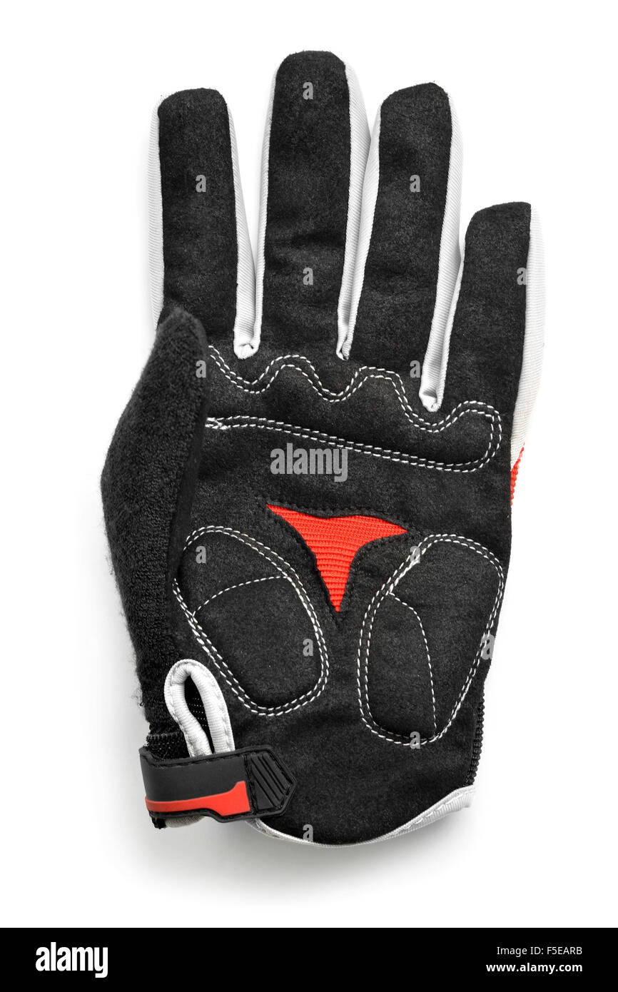 Noleggio sport guanto su bianco Foto Stock